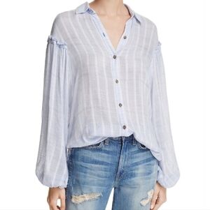 Free People Headed To The Highlands Button Down Top Small